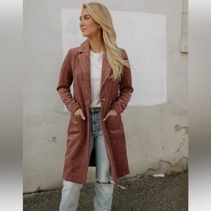 Dusty Rose Corduroy Coat
